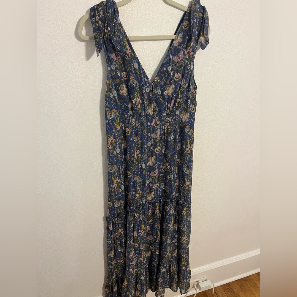ANTHROPOLOGIE Ranna Gill Lyndsey Shimmer Maxi Dress Size Medium - Picture 5 of 10